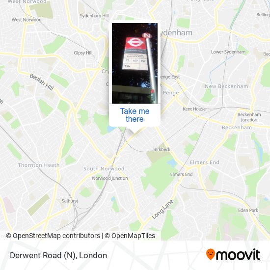 Derwent Road (N) map