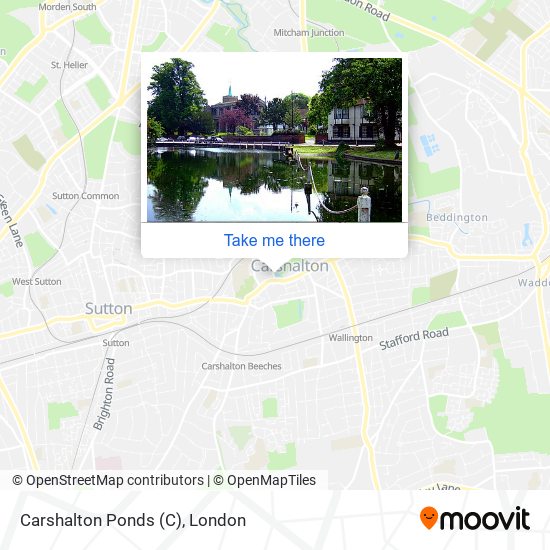 Carshalton Ponds map