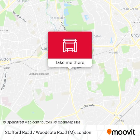 Stafford Road / Woodcote Road (M) map