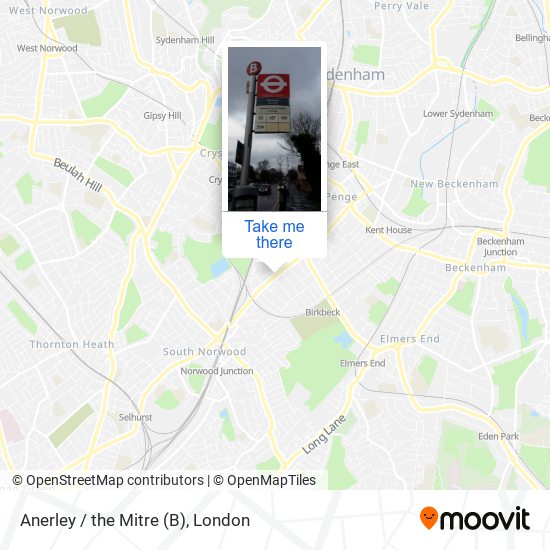 Anerley / the Mitre (B) map