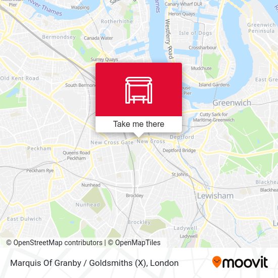 Marquis Of Granby / Goldsmiths (X) map