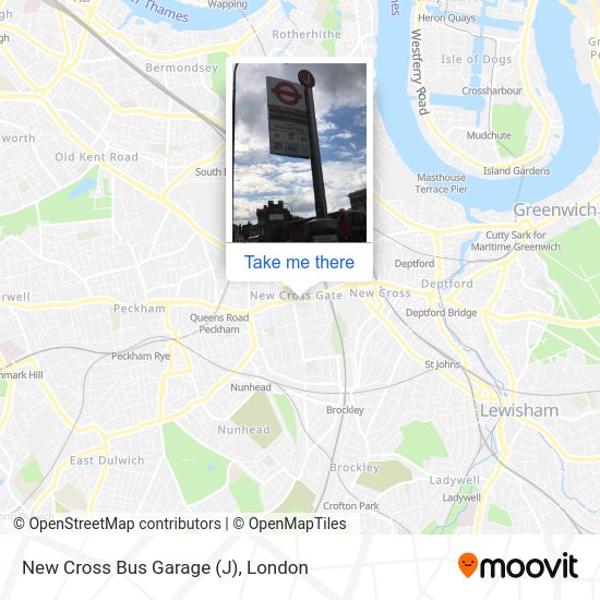 New Cross Bus Garage (J) map