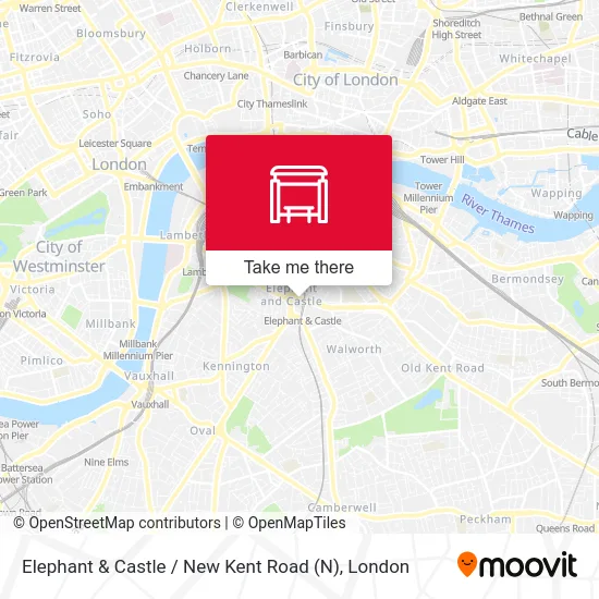 Elephant & Castle / New Kent Road map