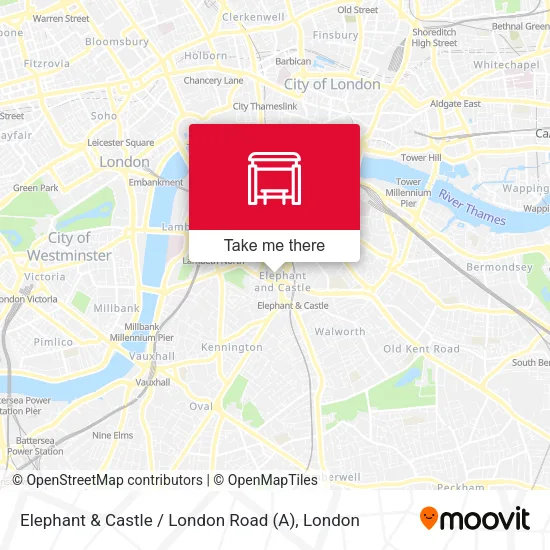 Elephant & Castle / London Road (A) map