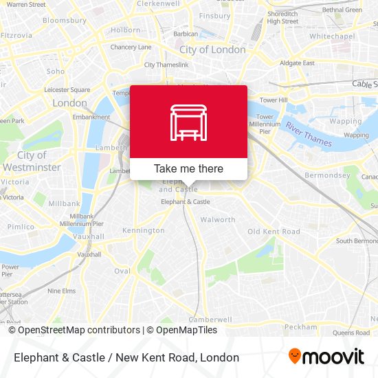 Elephant & Castle / New Kent Road map