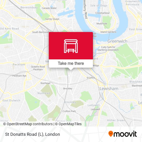 St Donatts Road (L) map