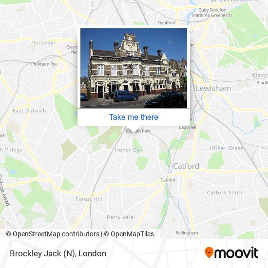 Brockley Jack (N) map