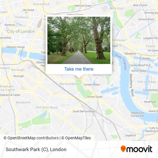 Southwark Park (C) map