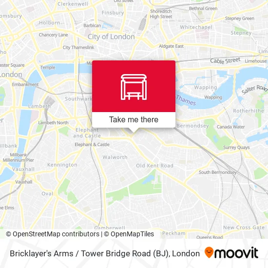 Bricklayer's Arms / Tower Bridge Road (BJ) map