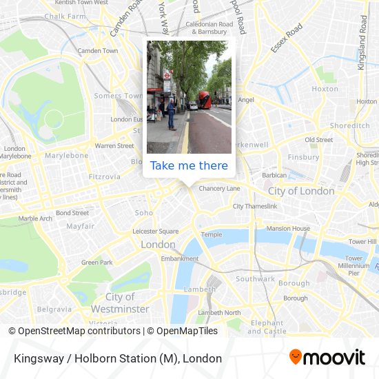 Kingsway / Holborn Station (M) map