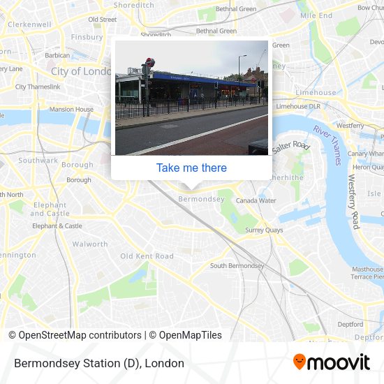 Bermondsey Station (D) map
