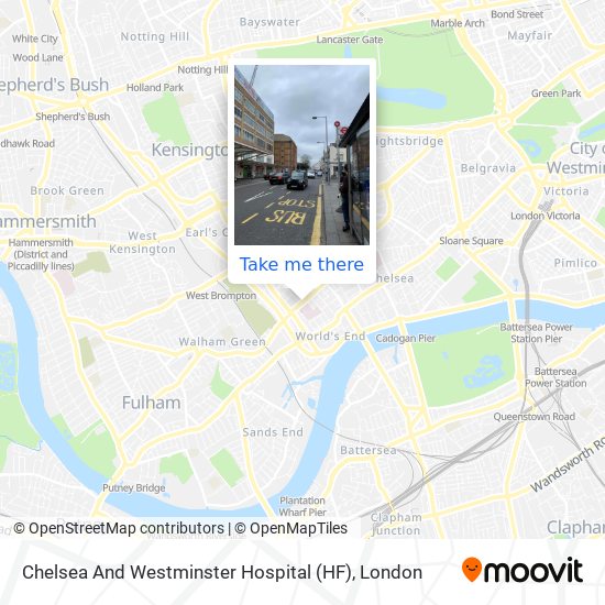 Chelsea And Westminster Hospital (HF) map