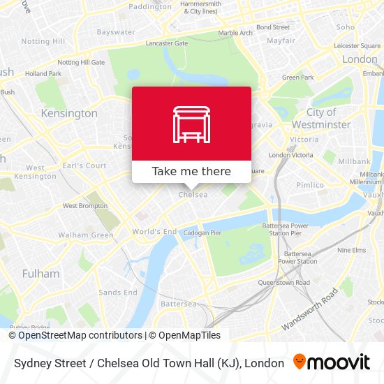 Sydney Street / Chelsea Old Town Hall (KJ) map