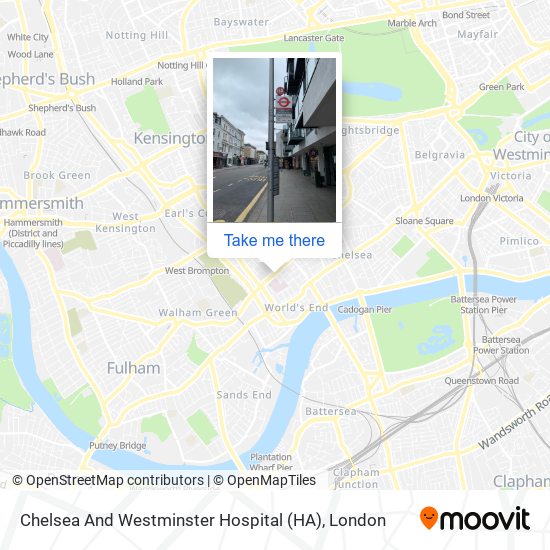 Chelsea And Westminster Hospital (HA) map