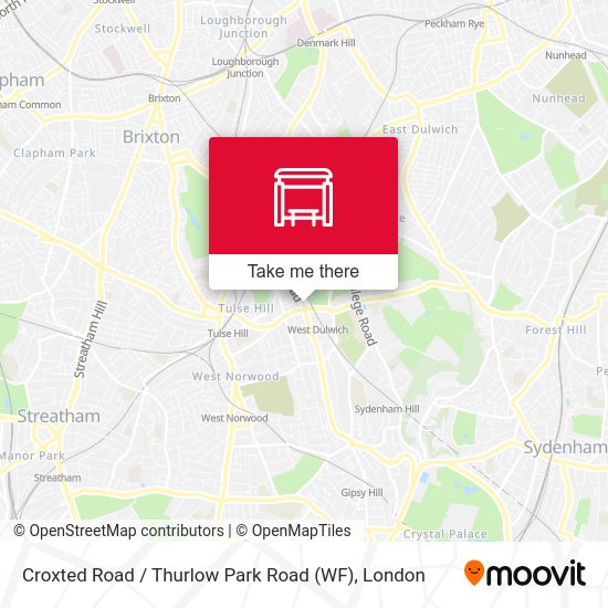 Croxted Road / Thurlow Park Road (WF) map