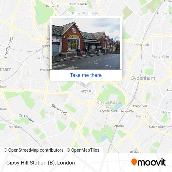 Gipsy Hill Station (B) map