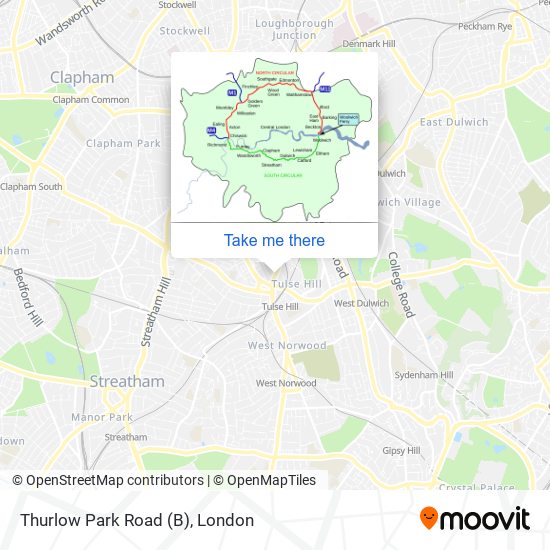 Thurlow Park Road (B) map