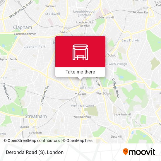 Deronda Road (S) map