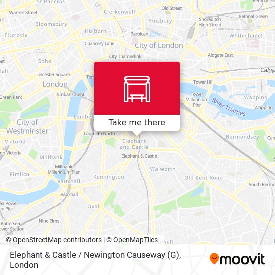 Elephant & Castle / Newington Causeway (G) map