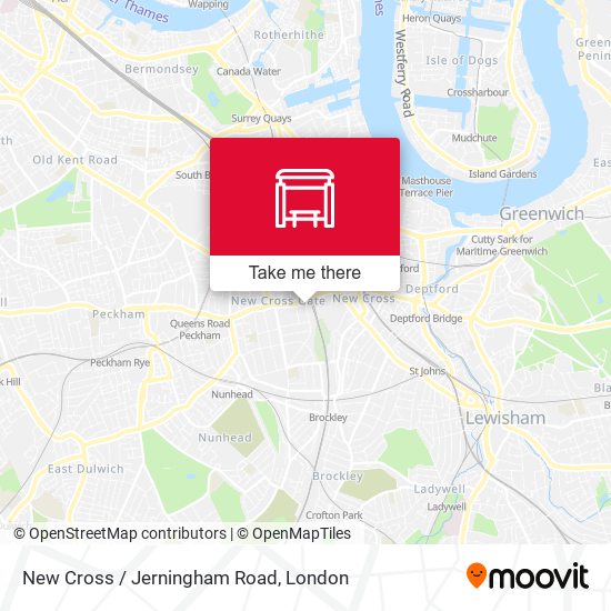 New Cross / Jerningham Road map