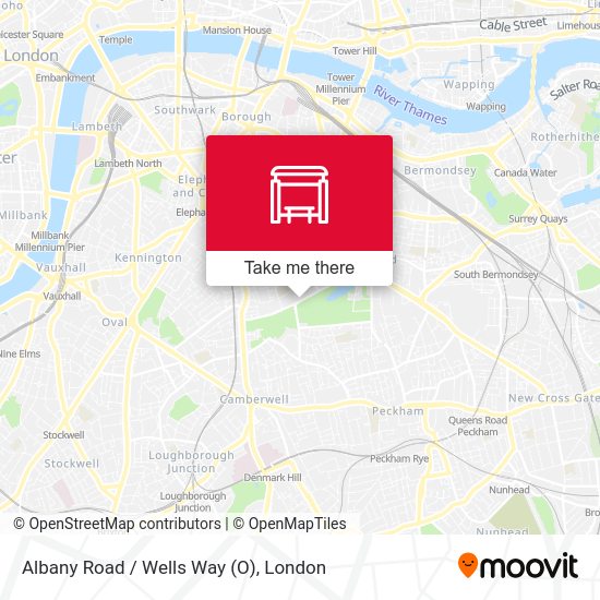 Albany Road / Wells Way (O) map
