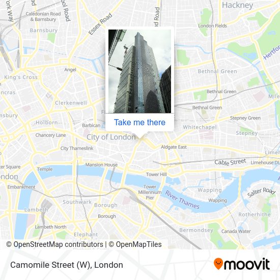 Camomile Street (W) map