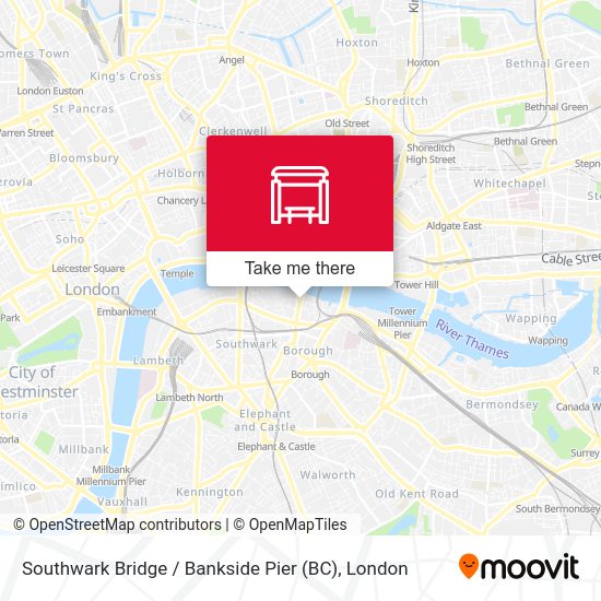 Southwark Bridge / Bankside Pier (BC) map