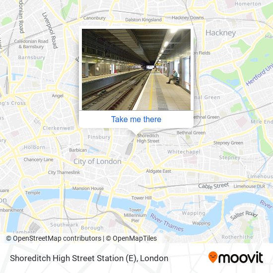 Shoreditch High Street Station (E) map