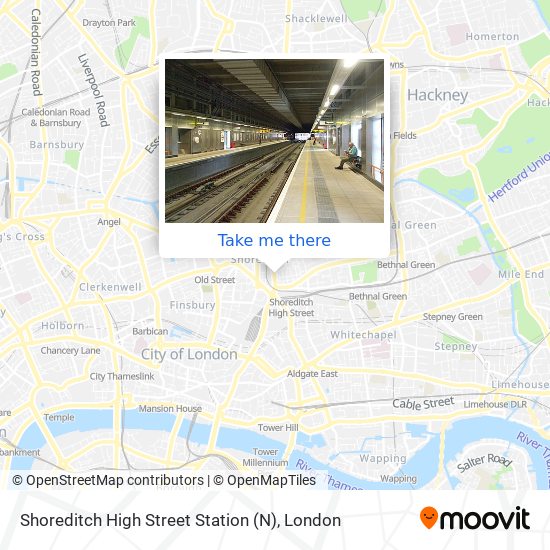 Shoreditch High Street Station (N) map