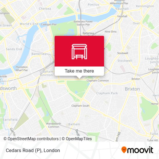 Cedars Road (P) map