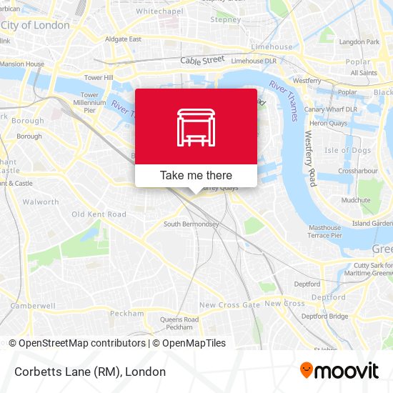 Corbetts Lane (RM) map