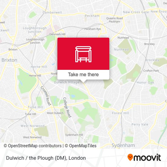Dulwich / the Plough (DM) map