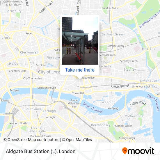 Aldgate Bus Station (L) map