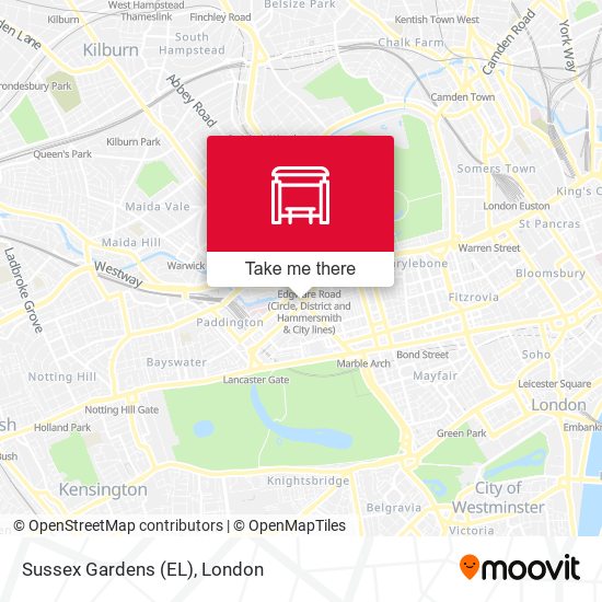 Sussex Gardens (EL) map