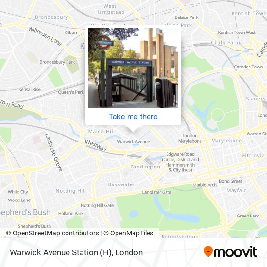 Warwick Avenue Station (H) map