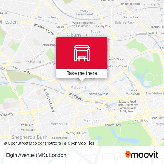 Elgin Avenue (MK) map