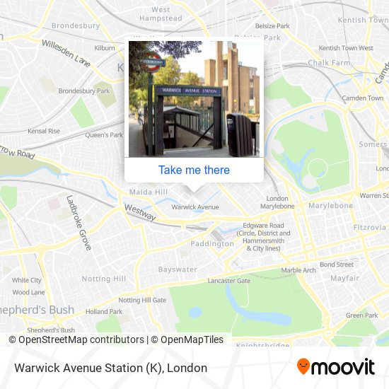 Warwick Avenue Station (K) map