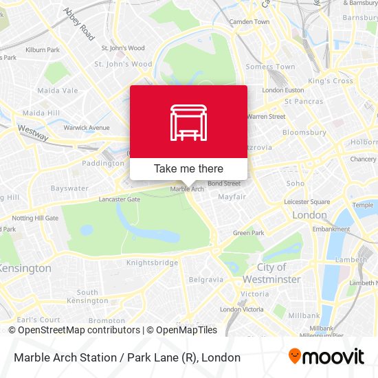 Marble Arch Station  / Park Lane (R) map