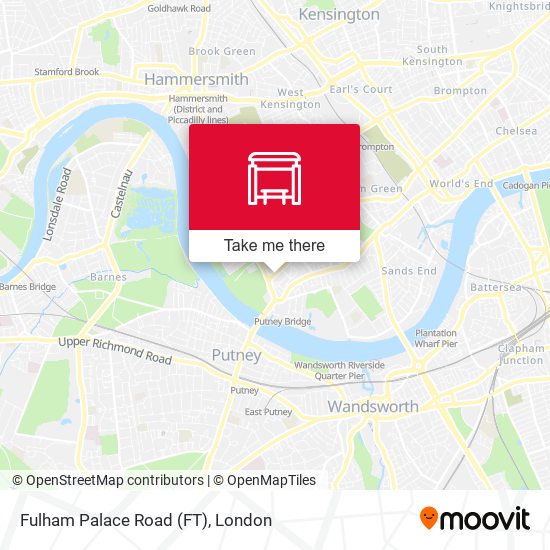 Fulham Palace Road (FT) map