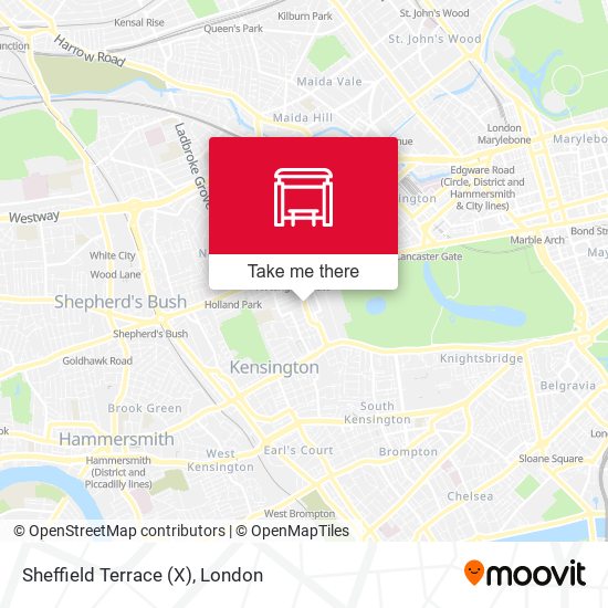Sheffield Terrace (X) map