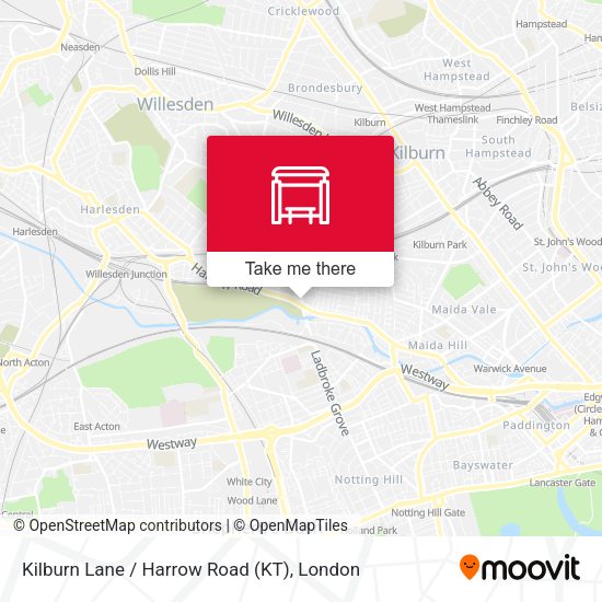 Kilburn Lane / Harrow Road (KT) map