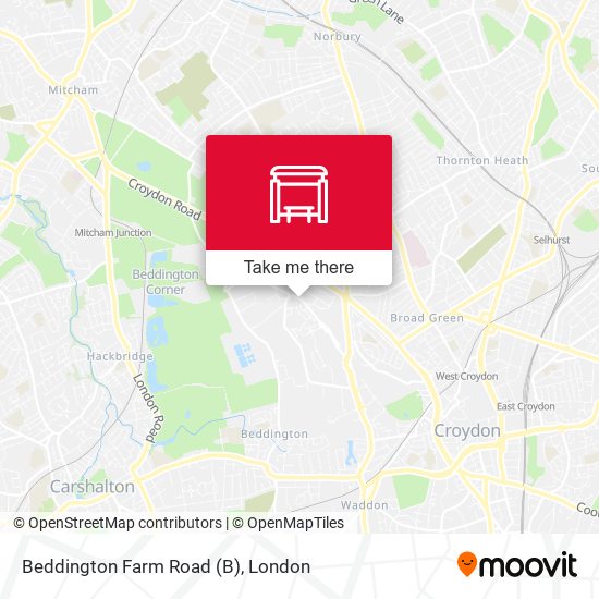 Beddington Farm Road map