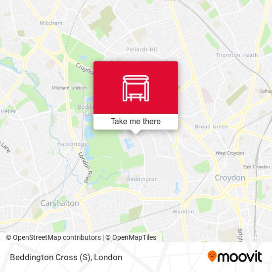 Beddington Cross (S) map