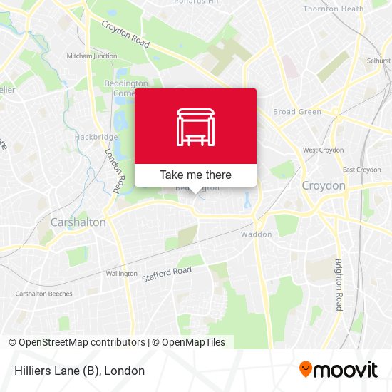 Hilliers Lane (B) map