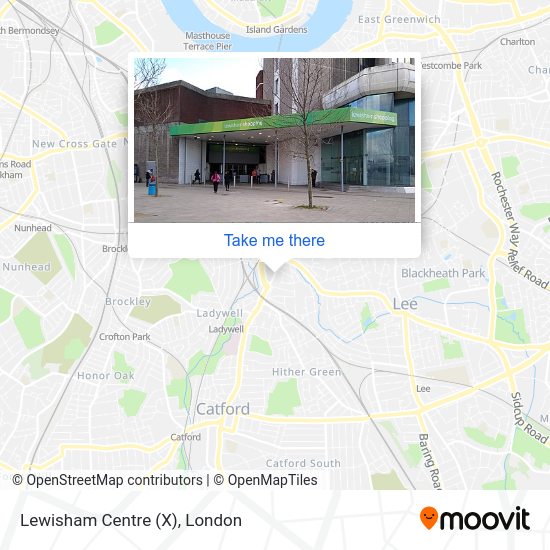 Lewisham Centre (X) map