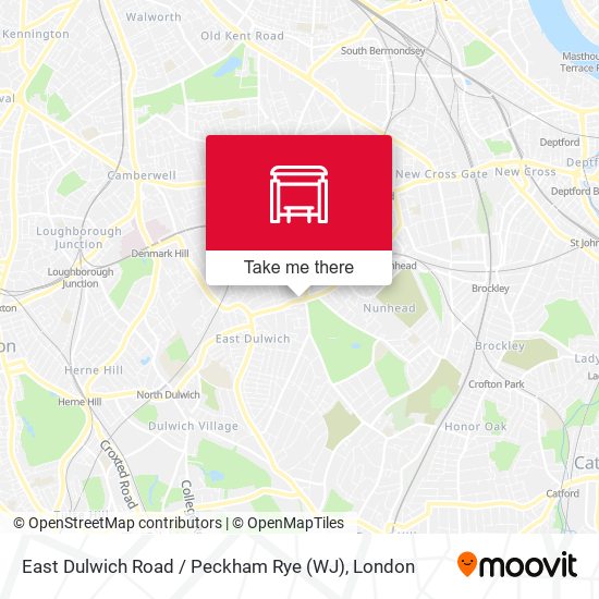 East Dulwich Road / Peckham Rye (WJ) map