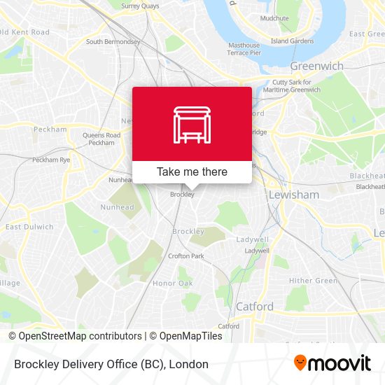 Brockley Delivery Office (BC) map