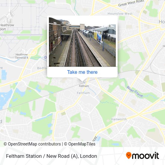 Feltham Station  / New Road (A) map