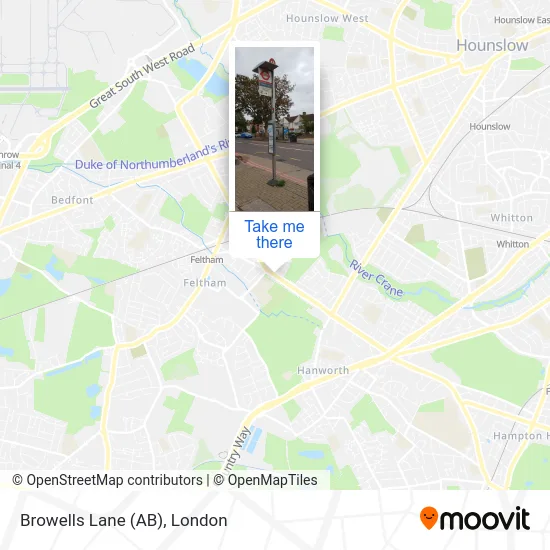 Browells Lane (AB) map