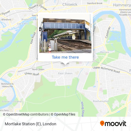 Mortlake Station (E) map